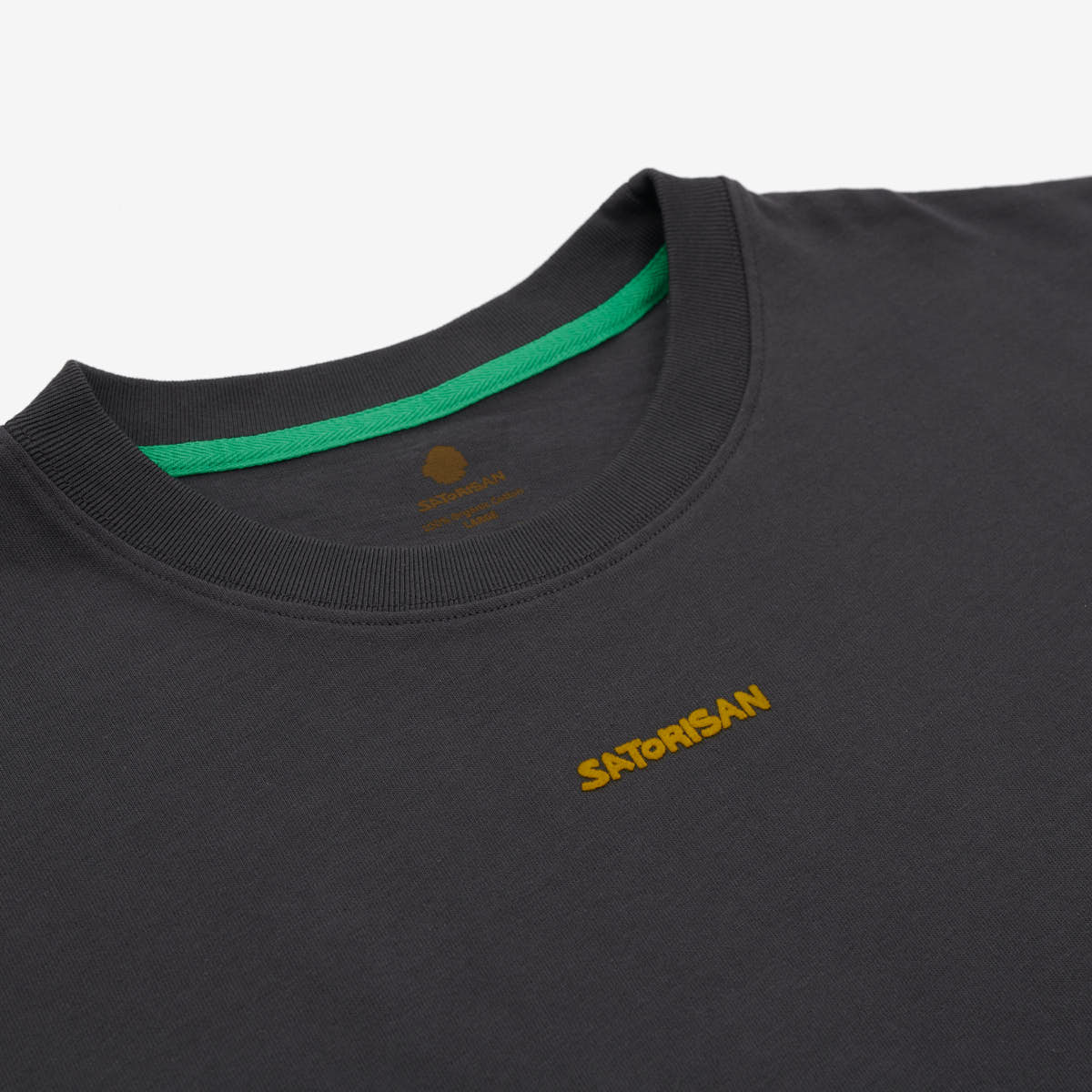 T-shirt oversize Organic cotton | Charcoal heart's eye - Image 4