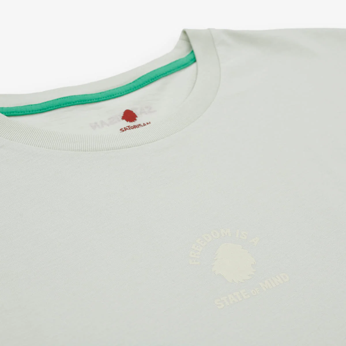 T-shirt Regular Fit Organic Cotton | Cristaline Green Freedom State - Image 4