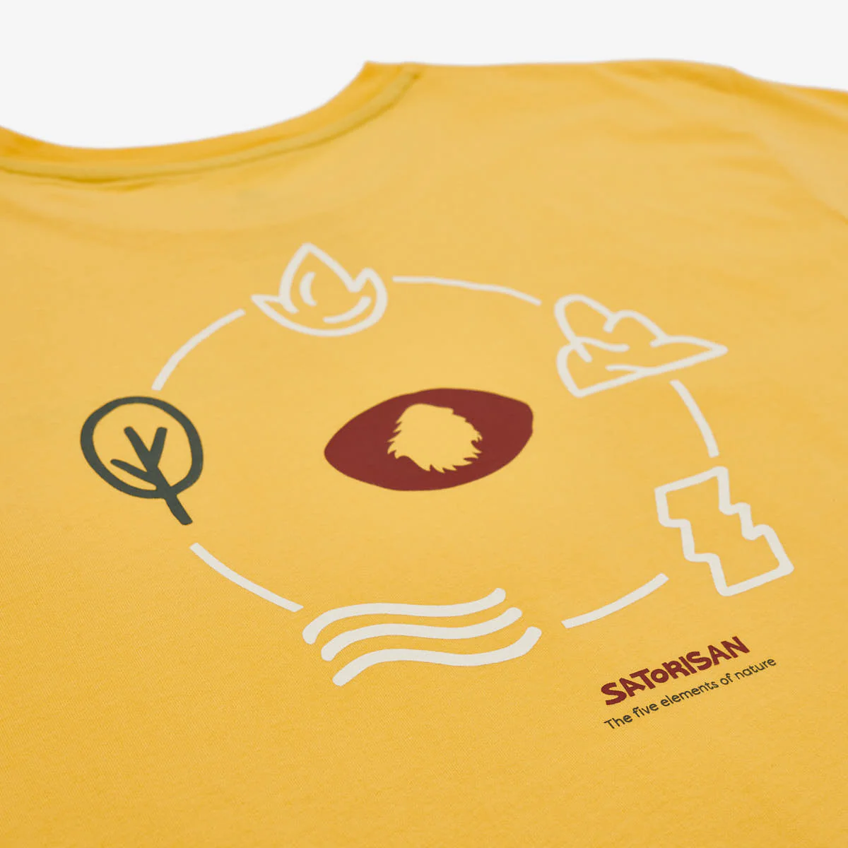 T-shirt Regular Fit Organic Cotton | Primary Yellow 5 Elements - Image 4