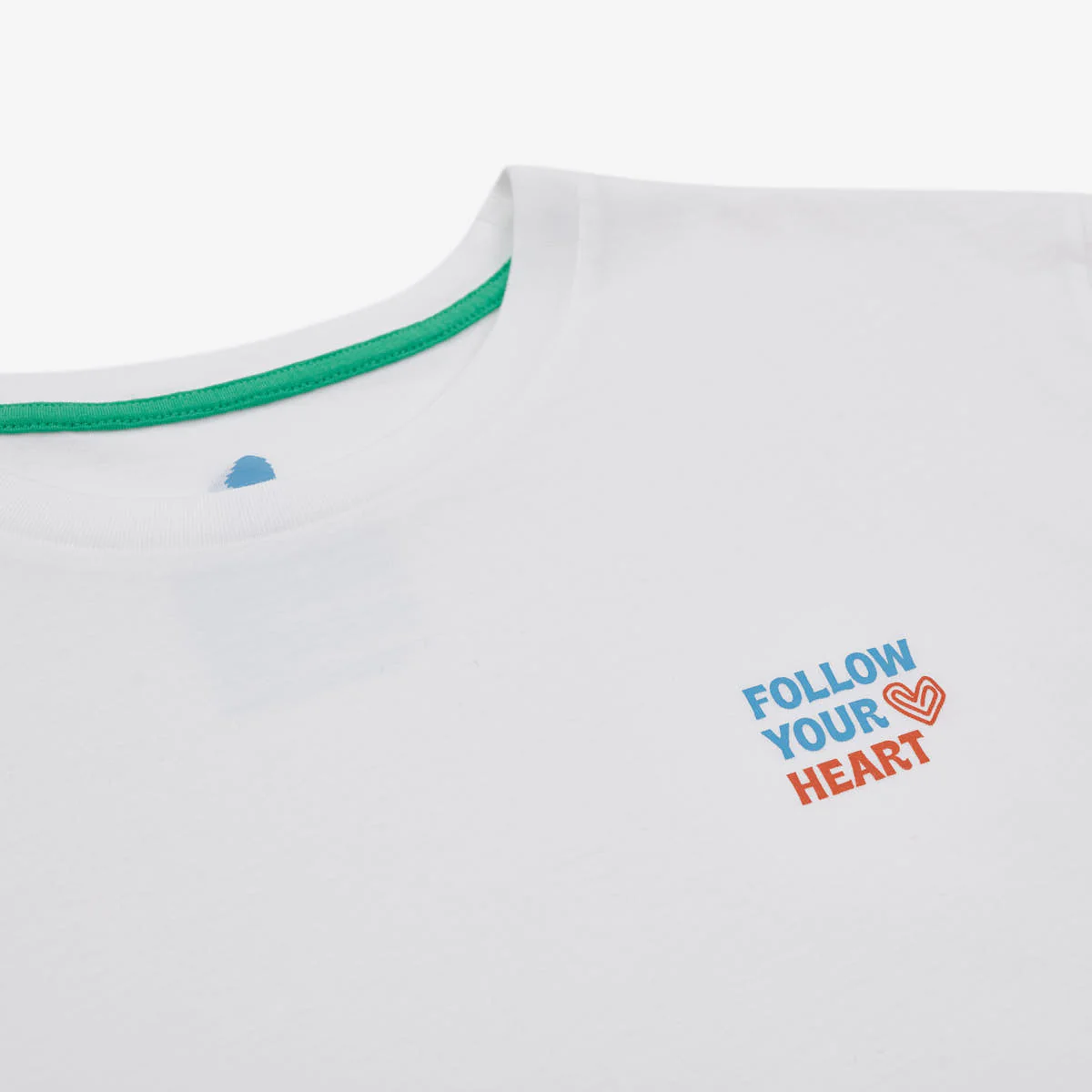 T-shirt Regular Fit Organic Cotton | White Follow Your Heart - Image 4