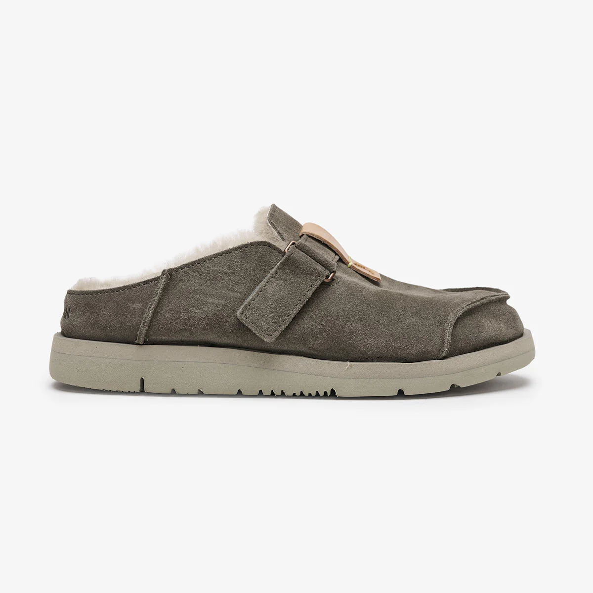 Uwabaki Clog Suede | Deep Khaki
